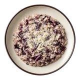 Radicchio risotto, plated