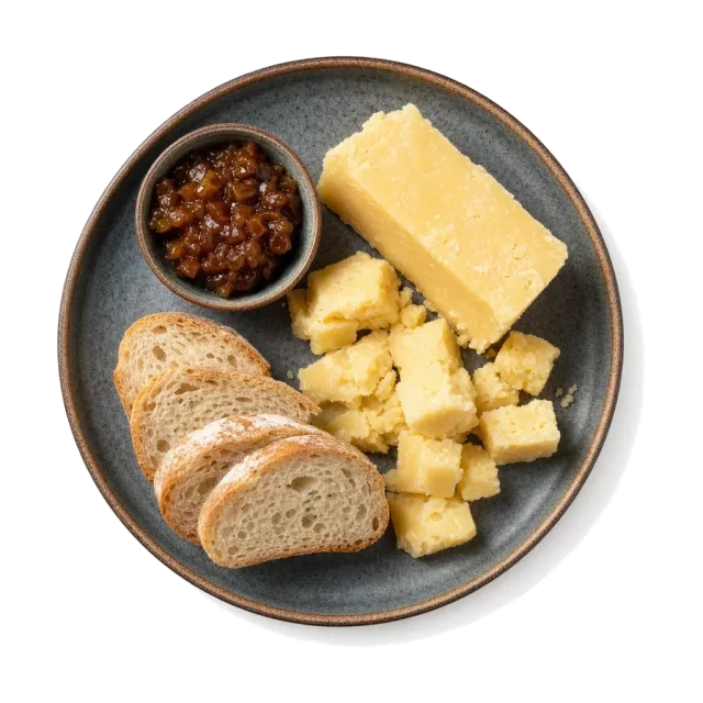 Lancashire Cheese, plated