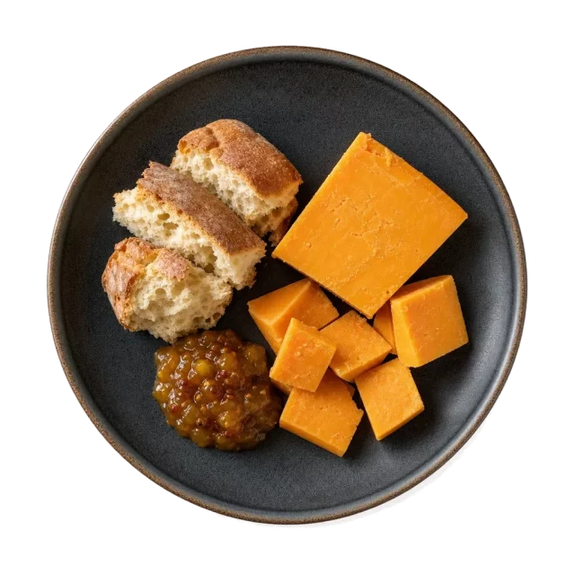 Red Leicester, plated