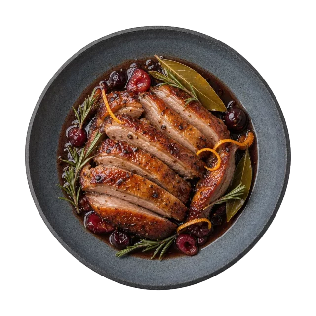 Roast Duck, plated