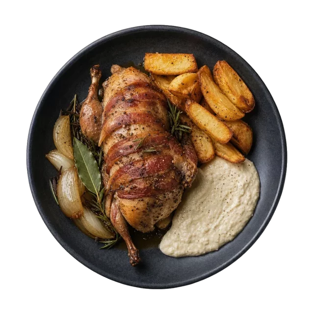 Roast Pheasant, plated