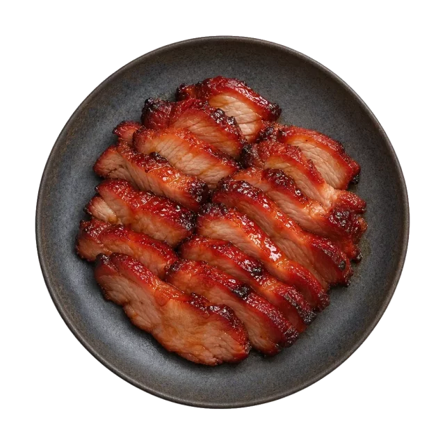 Char siu, plated