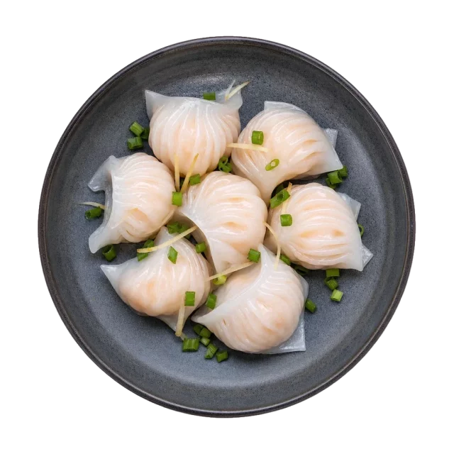 Har gow, plated