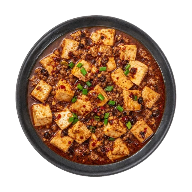 Mapo tofu, plated