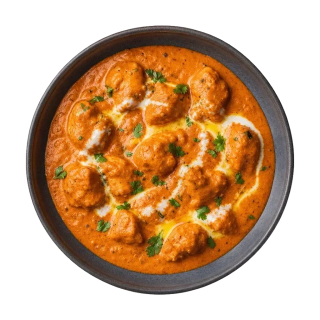 Butter chicken, plated