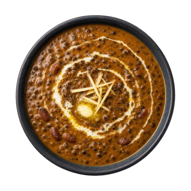 Dal makhani, plated