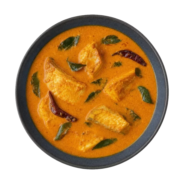 Goan fish curry, plated