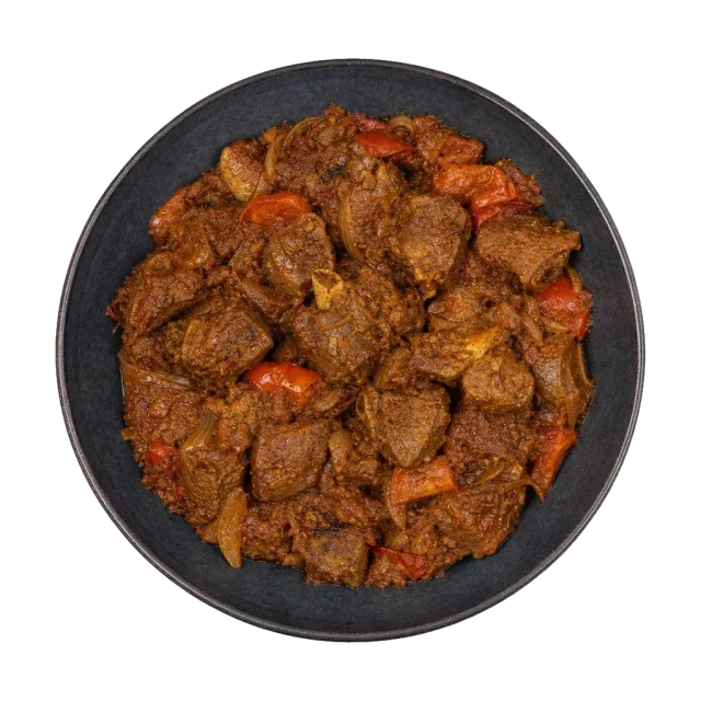 Lamb bhuna, plated
