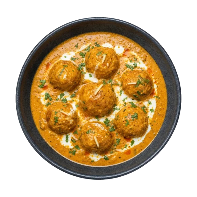 Malai kofta, plated