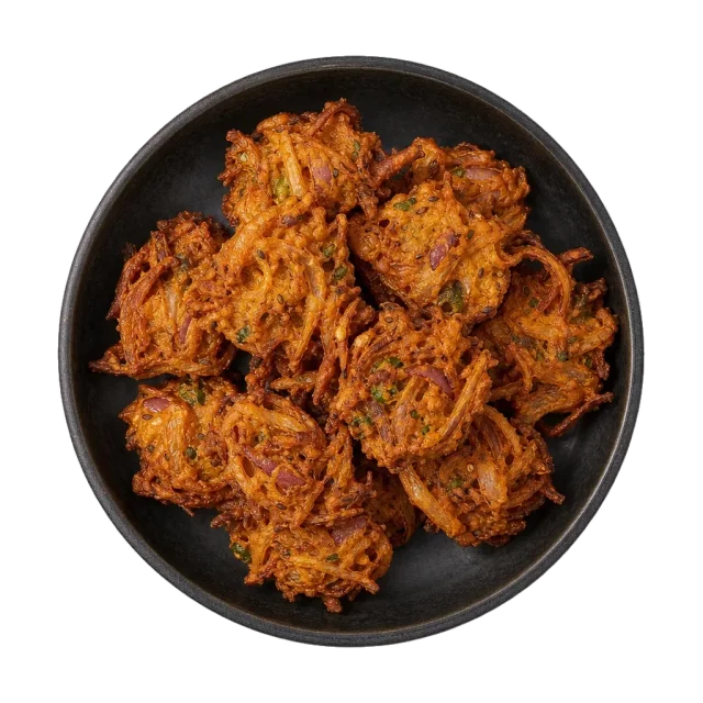 Onion bhaji, plated