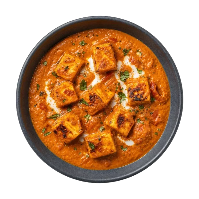 Paneer tikka masala, plated