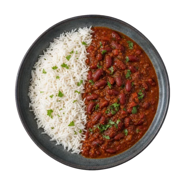 Rajma, plated