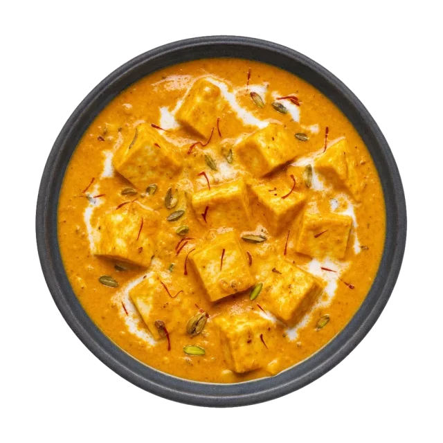 Shahi paneer, plated