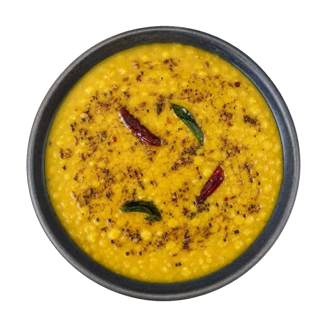 Tarka dal, plated