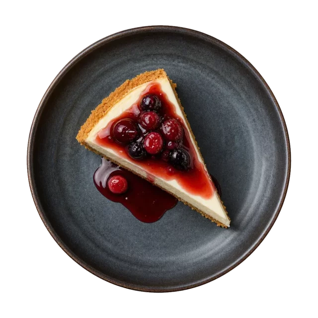 Cheesecake, plated