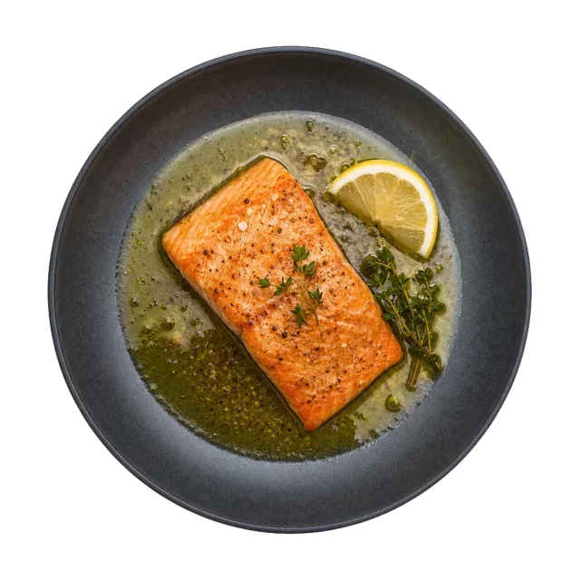 Salmon, plated