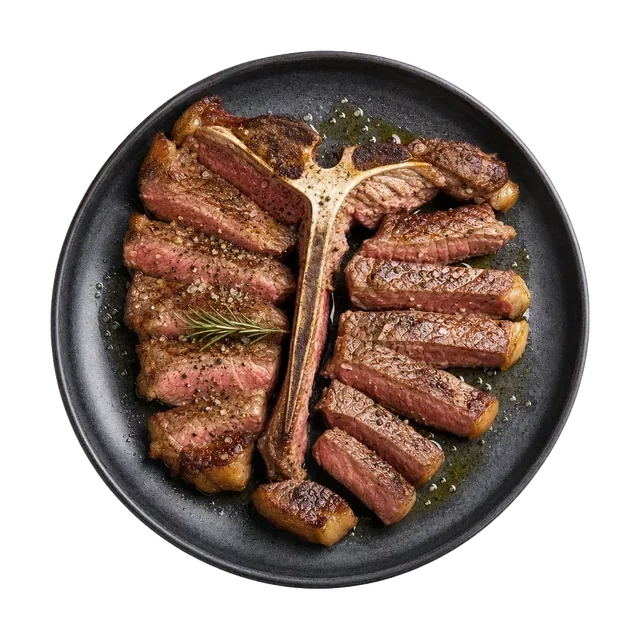 Fiorentina steak, plated