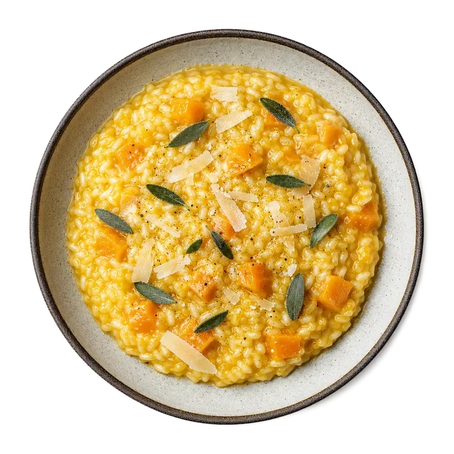 Pumpkin risotto, plated