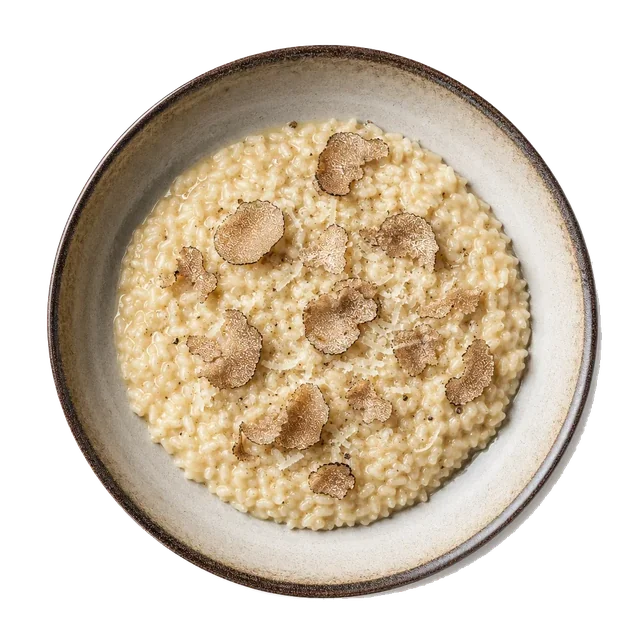 Truffle risotto, plated