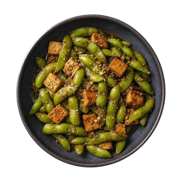 Edamame, plated