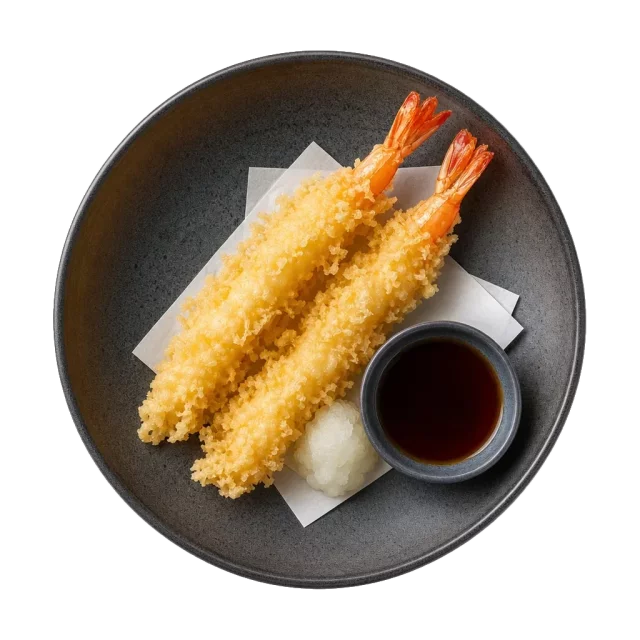 Prawn Tempura, plated