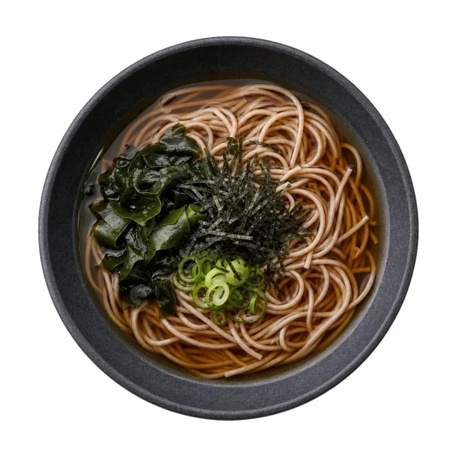 Soba Noodles, plated