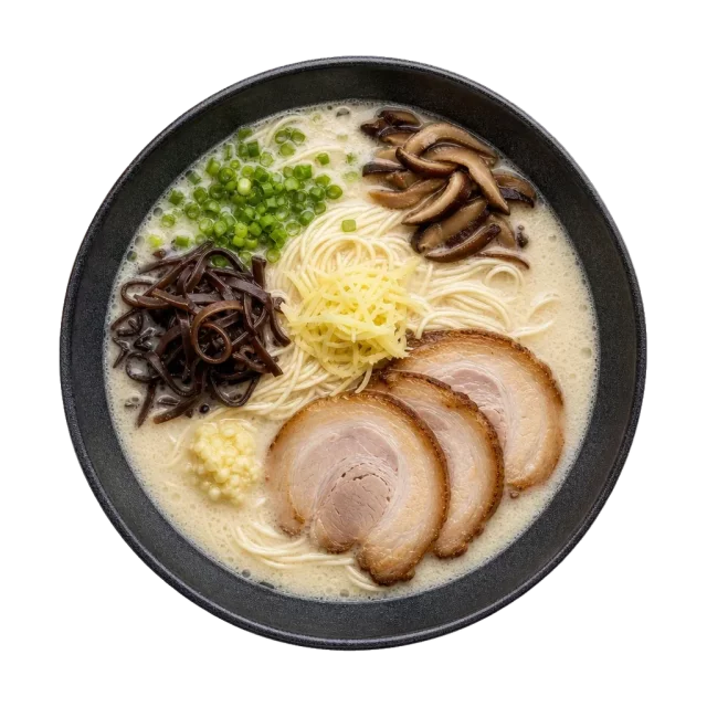 Tonkotsu Ramen, plated