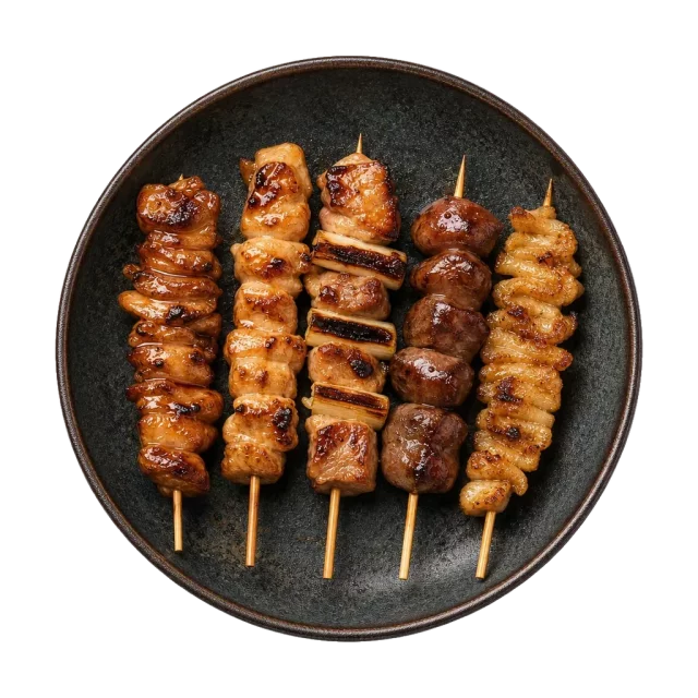 Yakitori, plated