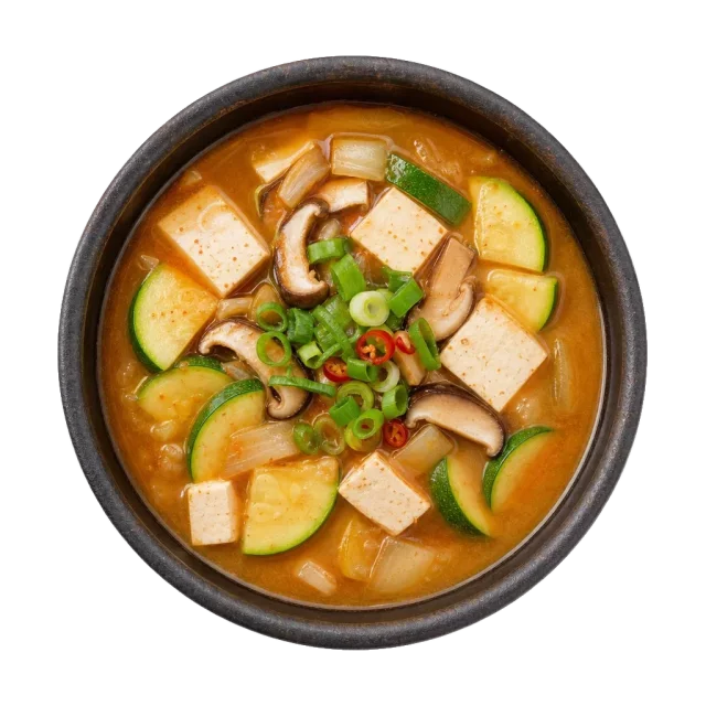 Doenjang jjigae, plated