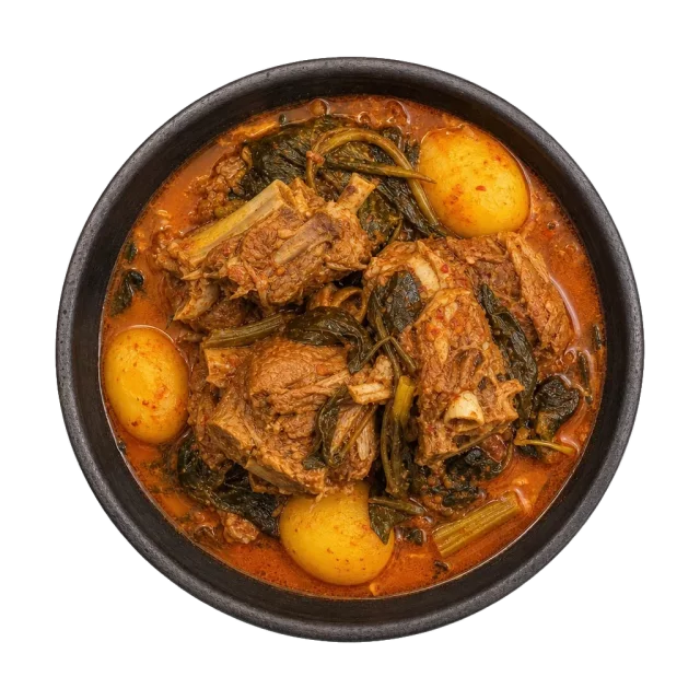 Gamjatang, plated