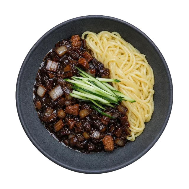 Jajangmyeon, plated