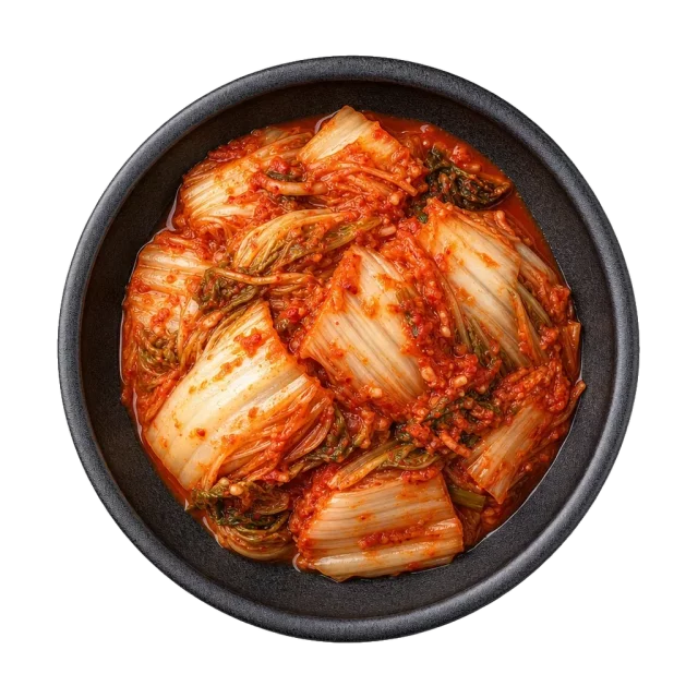 Kimchi, plated
