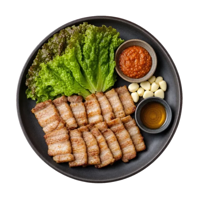 Samgyeopsal, plated