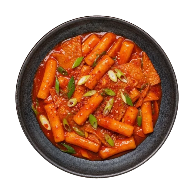 Tteokbokki, plated