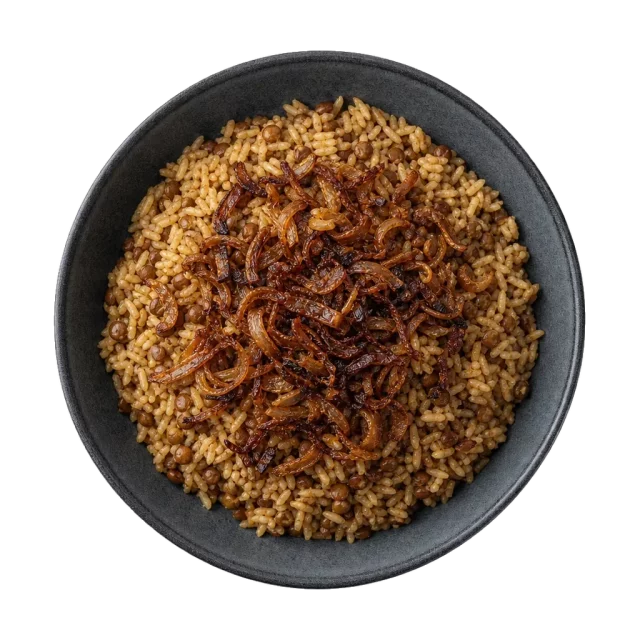Mujadara, plated