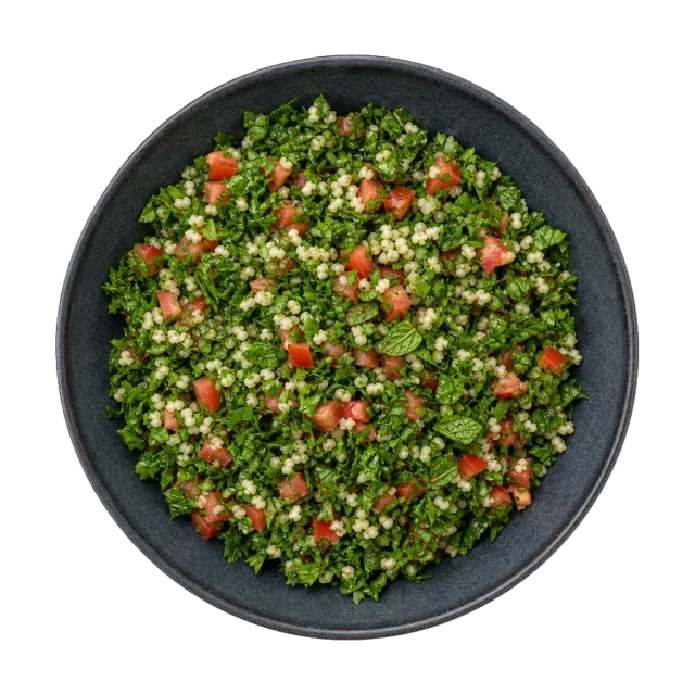 Tabbouleh, plated