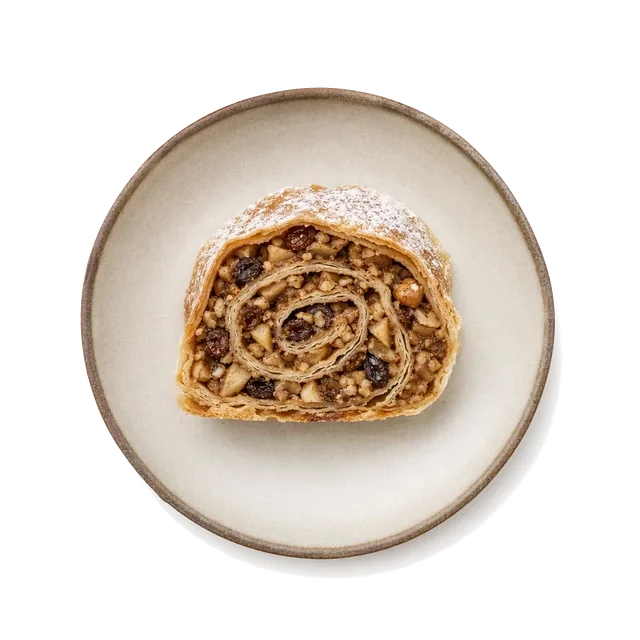 Rocciata on stoneware bowl with Apple, Butter, Cinnamon