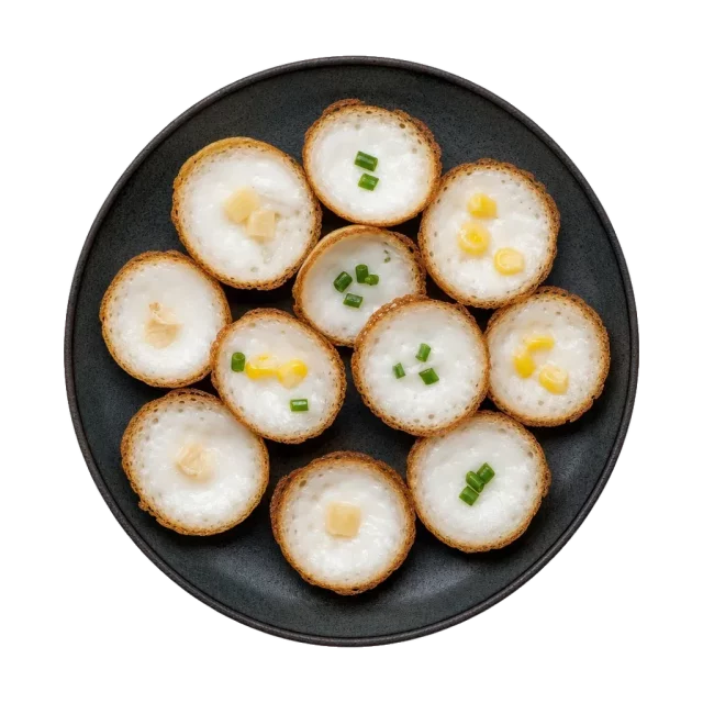 Khanom Krok, plated