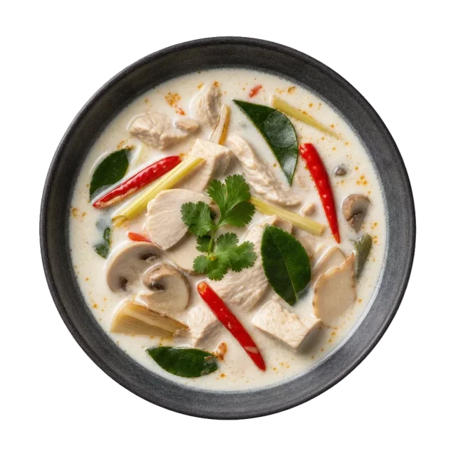 Tom kha gai, plated