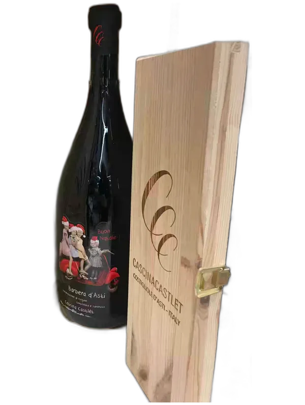 Cascina Castlet Barbera d'Asti Christmas Limited Edition Vespa Wooden Box J&eacute;roboam Cascina Castlet 2023