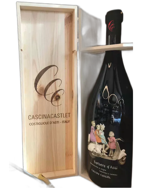Cascina Castlet Barbera d'Asti Limited Edition Vespa Wooden Box J&eacute;roboam Cascina Castlet 2023