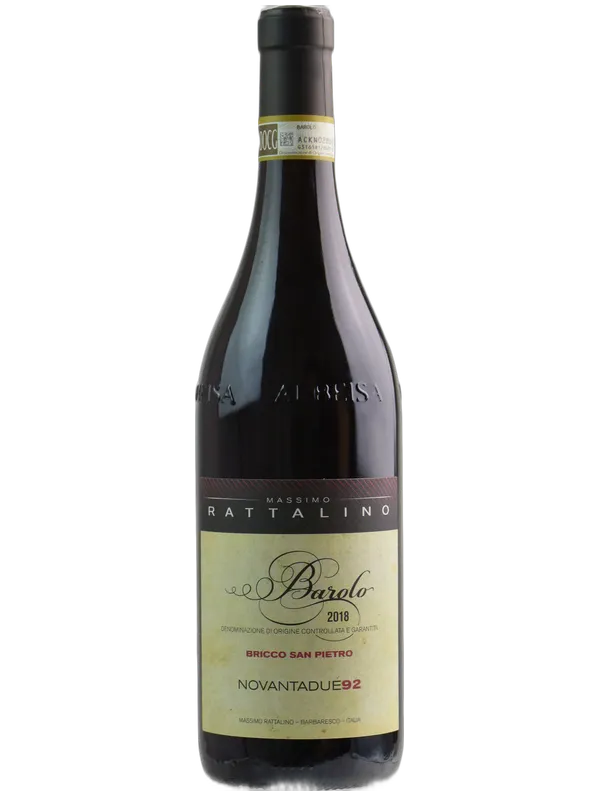 Rattalino Massimo Barolo DOCG Novantadue92 Bricco San Pietro Rattalino 2018