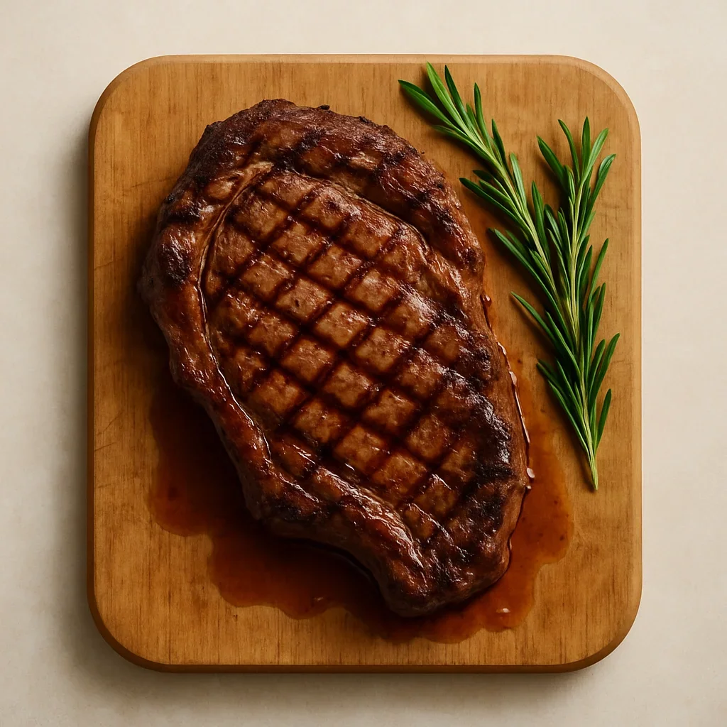 Beef and Steak section featured plated dish