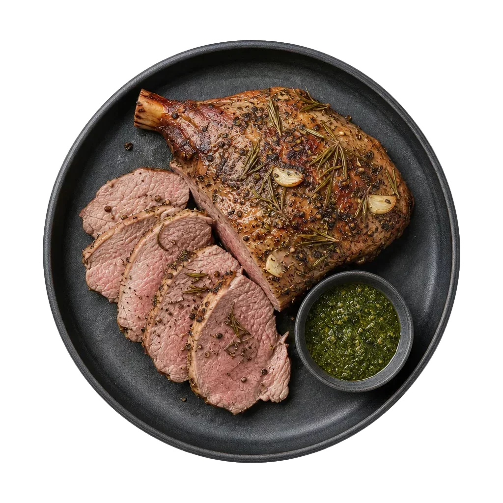 Roast Lamb with Mint Sauce