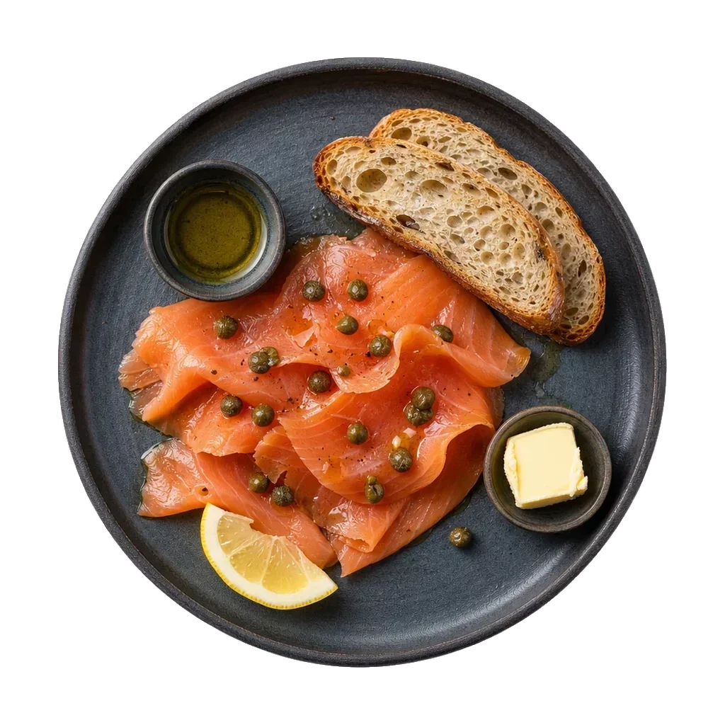 Scottish Smoked Salmon, plated