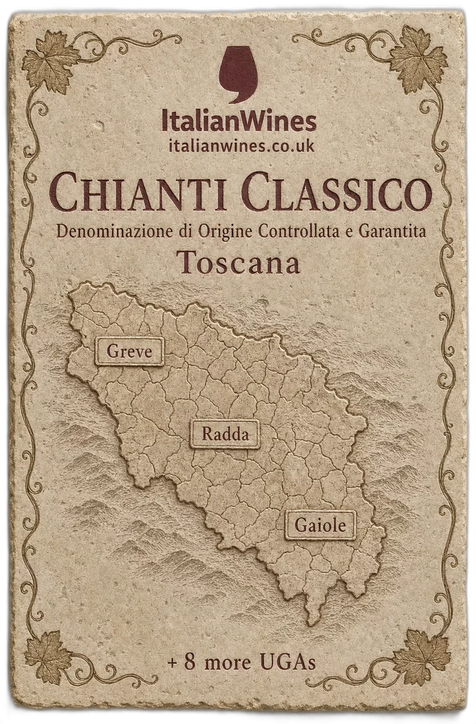 Chianti Classico DOCG sub-zone boundary tile
