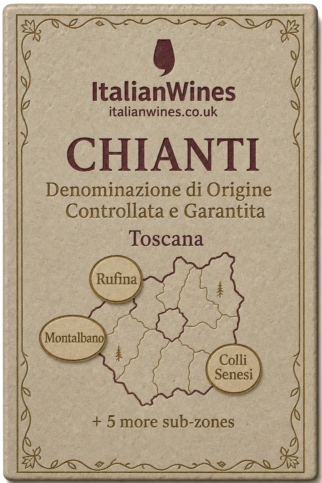Chianti DOCG sub-zone boundary tile
