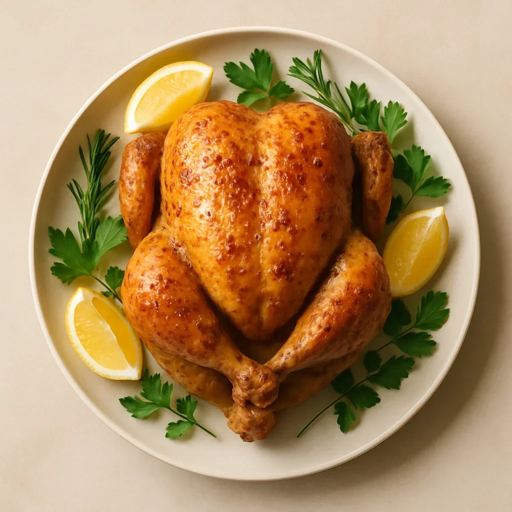 Chicken and Poultry section featured plated dish