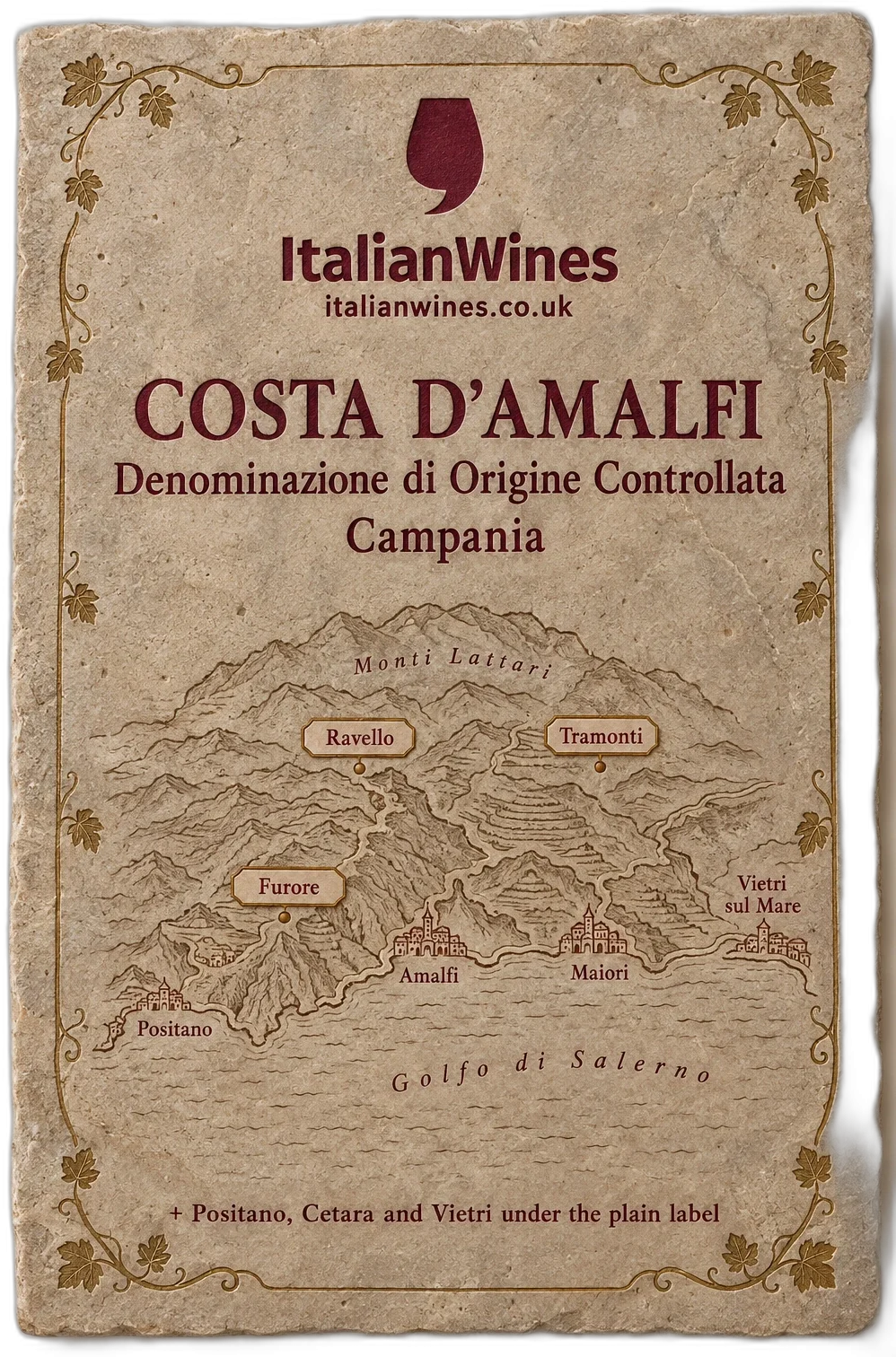 Costa d'Amalfi DOC sub-zone boundary tile