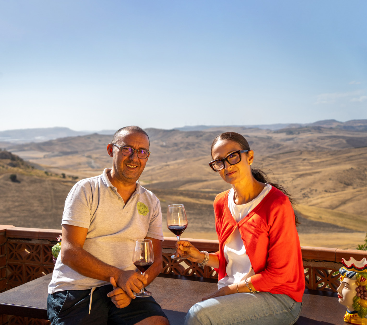 Sunset dinner with six wines at Catalano Viticoltori